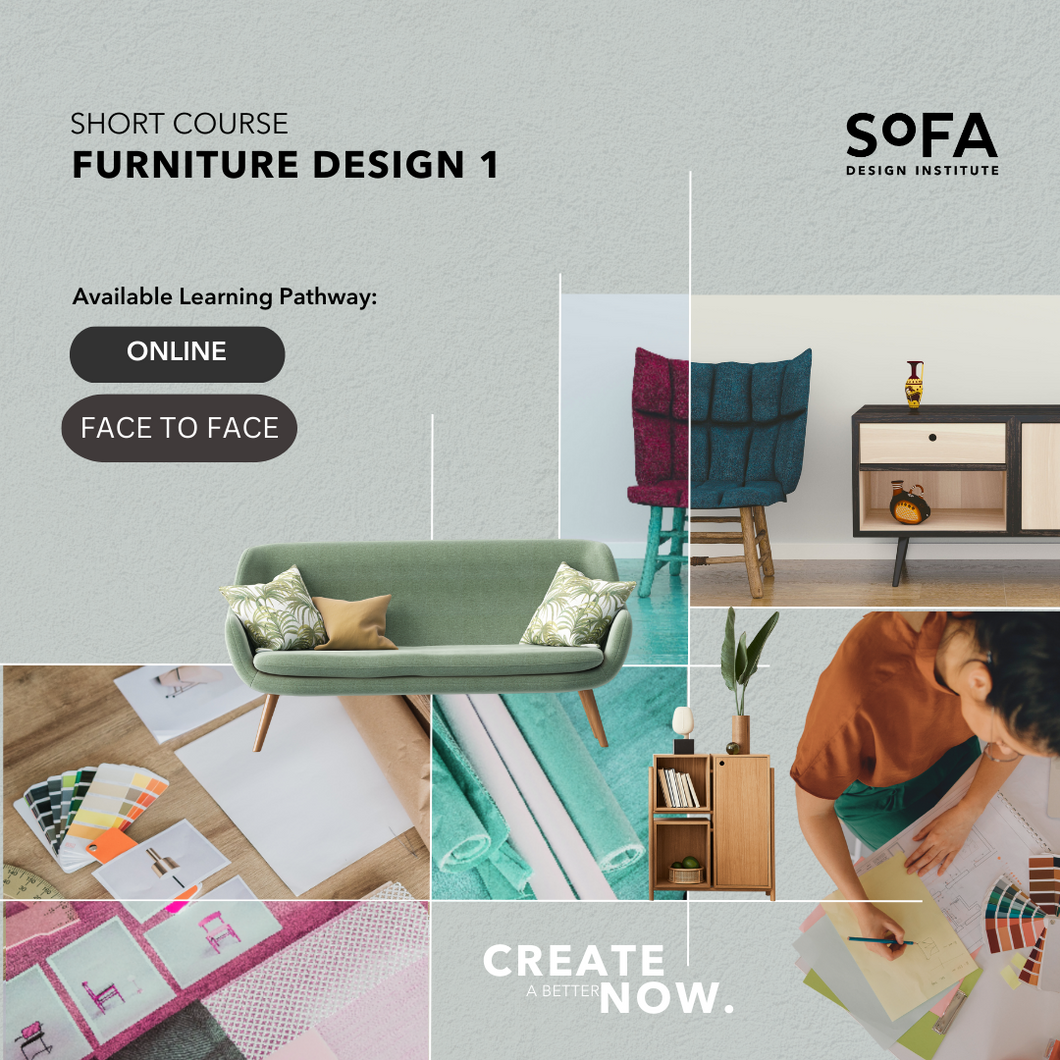 Furniture Design I (Short Course: ONLINE or FACE TO FACE track available)